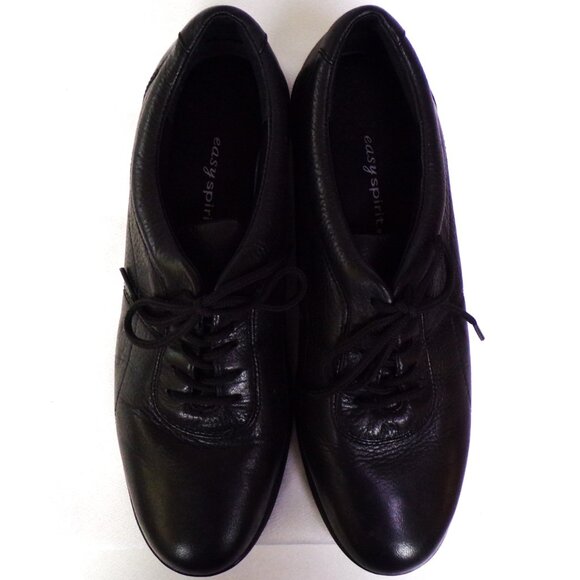 EASY SPIRIT size 7.5M ESMOVEON black flat-heel oxfords leather uppers - Picture 11 of 14